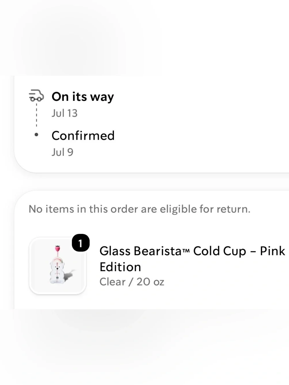 Starbucks Pink Bear Kids Cup with Strawberry Topper